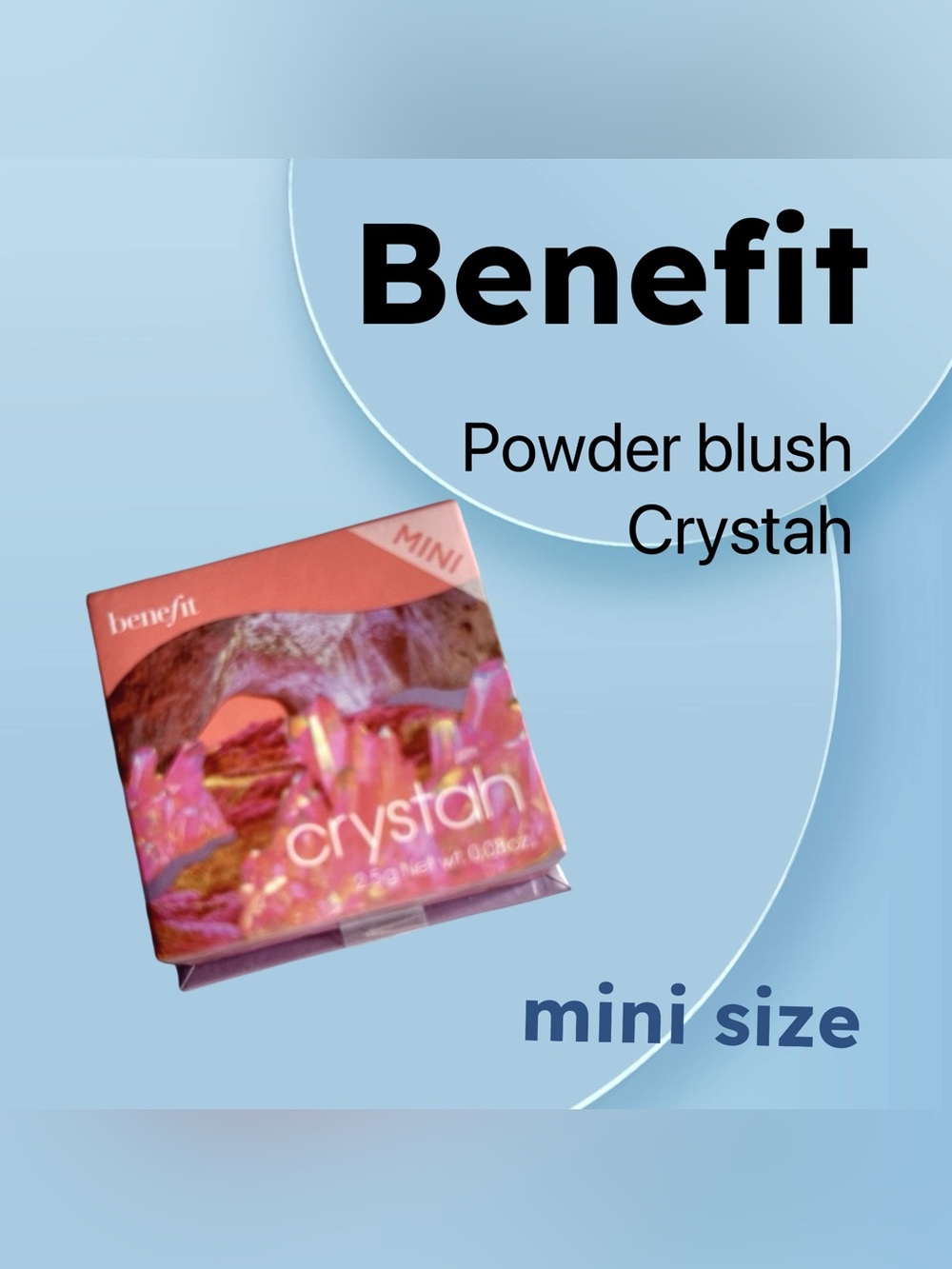 ⬇️🇺🇸🆕BNIB BENEFIT |MINI| Radiant versatile Crystah Silky-Soft Powder Blush**